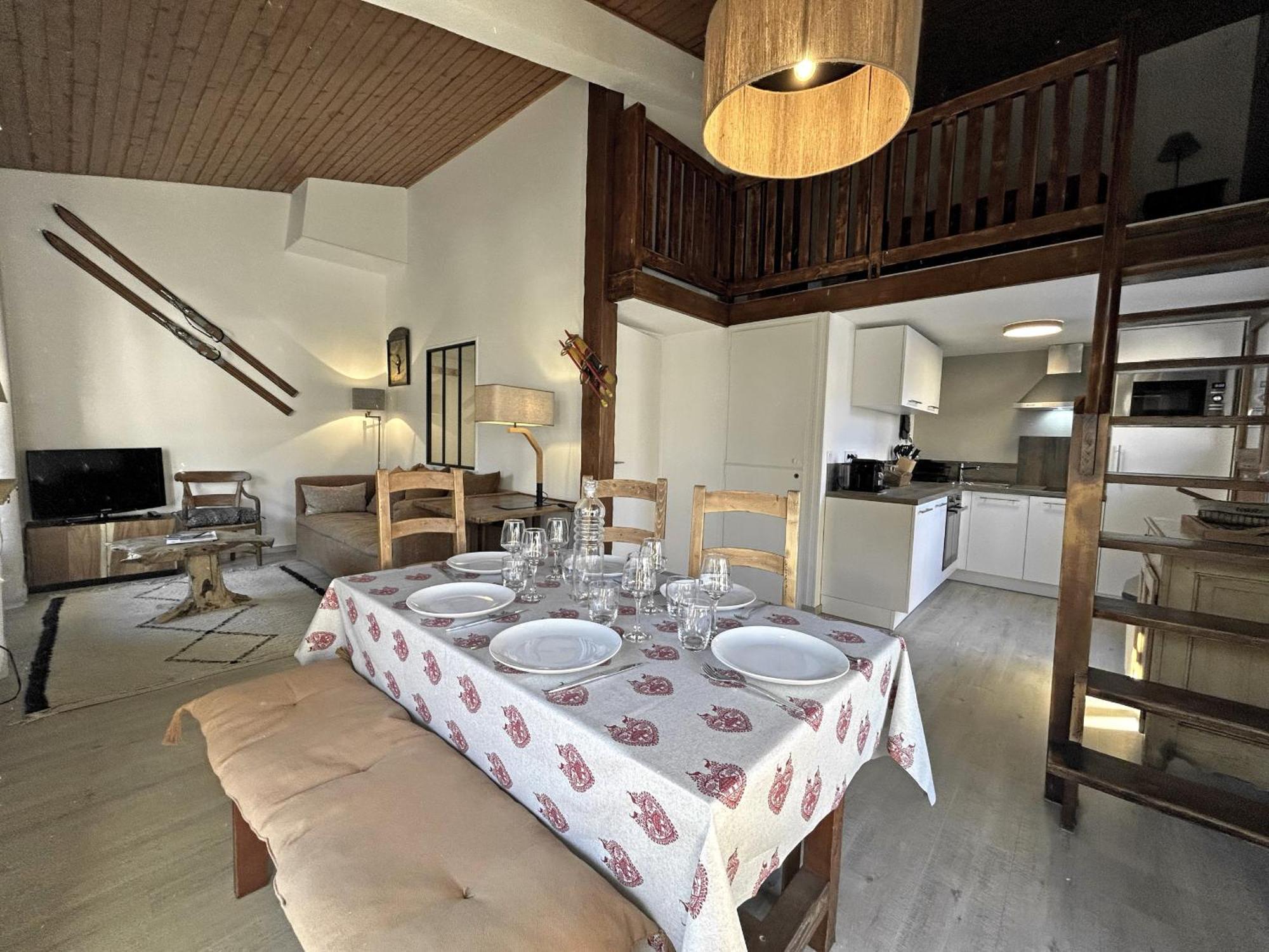 Nouveau A La Location Escale Blanche 1 3 Etoile Avec Mezzanine Centre Du Village La Clusaz